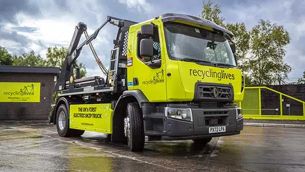 UK’s first electric skip trucks to hit the roads p two