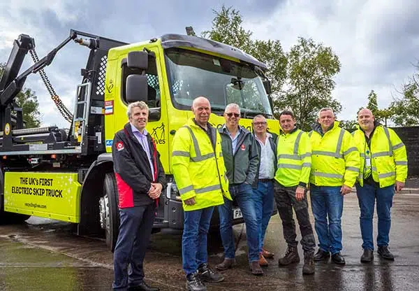 UK’s first electric skip trucks to hit the roads p