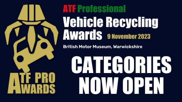 ATF Professional Announces Vehicle Recycling Awards Categories for November 2023 Event p