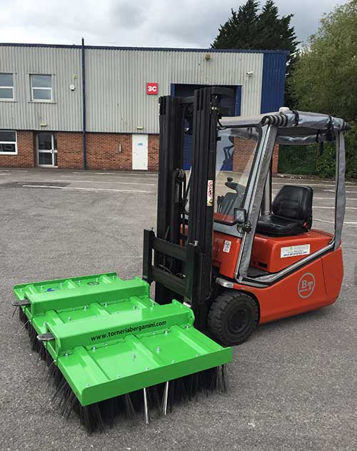 Maintaining a Clean and Safe Vehicle Recycling Yard with Forklift Brooms p