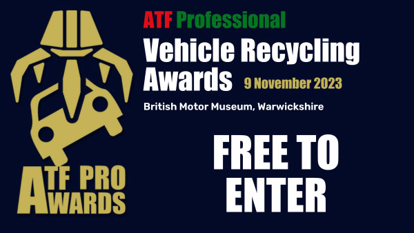ATF Professional Vehicle Recycling Awards: Easy and Free to Enter p re